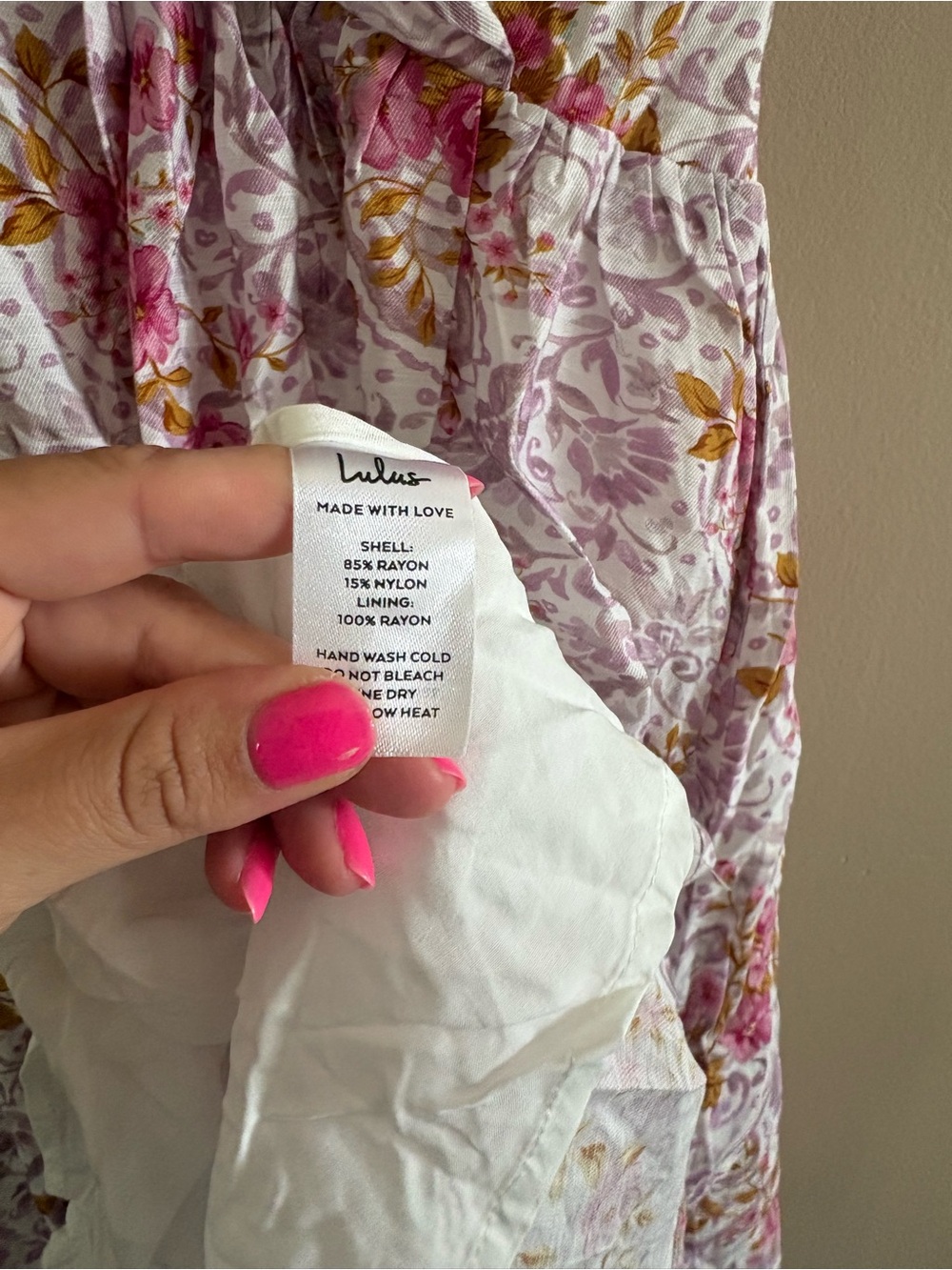 Lulus Kory Lilac Multi Print Flutter Sleeve Mini Dress Size Medium Beach Boho - Picture 9 of 9